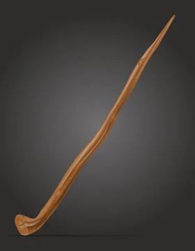 Wooden witch magic wand vector illustration Stock Illustration