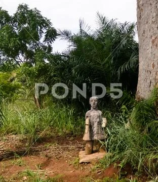 Woodoo Village of Ewe aka Gen people . Anfoin, Togo Stock Photos