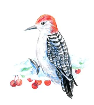 Woodpecker bird Stock Illustration