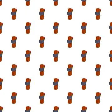 Woodpecker bird repeating pattern on white background Stockillustratie
