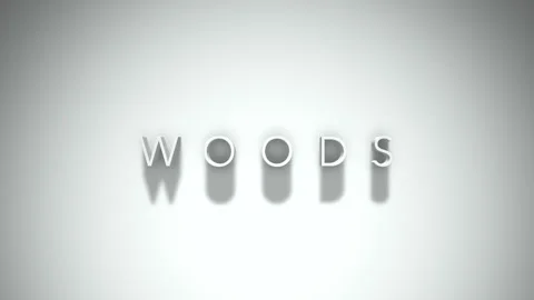 Woods 3D title animation with shadows on a white background Stock-Footage 296004164