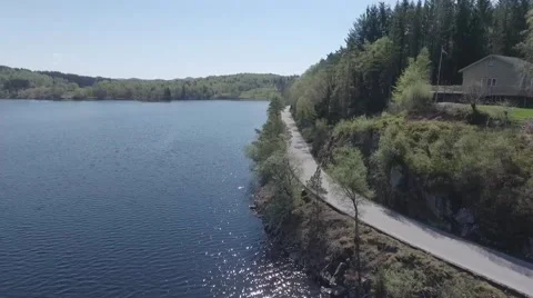 Woods and road Stock Footage 66528482