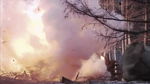 Woods explosion Stock Footage 235277417