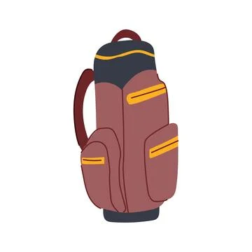 Woods golf bag cartoon vector illustration Stock Illustration