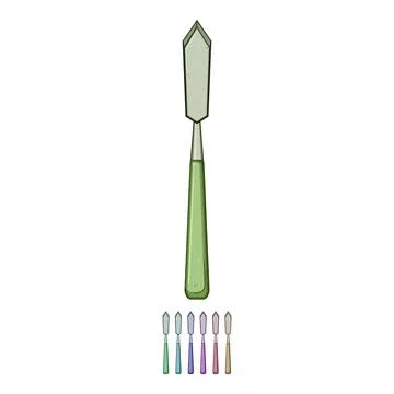 Woodwork chisel carving cartoon vector graphic Illustration