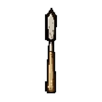 Woodwork chisel carving pixel art vector illustration Illustration