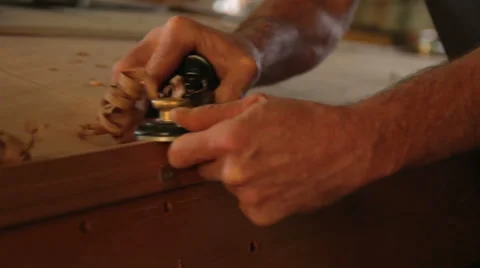 Woodwork on an old boat Stock Footage 40541014