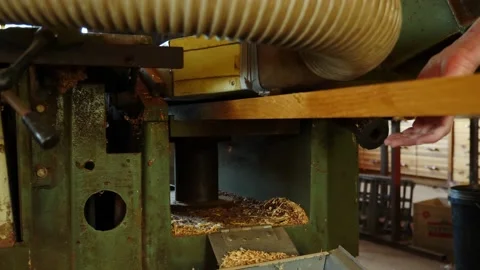 Woodwork thicknessing timber Vidéo 231788556