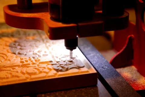 Woodworker milling machine Stock Photos