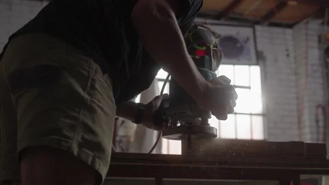 Woodworker Using Power Tools 動画素材 253147419