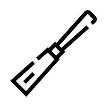 Woodworking chisel tool for carpentry and crafting projects Stock Illustration