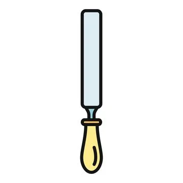 Woodworking chisel tool icon for carpentry construction Stock Illustration