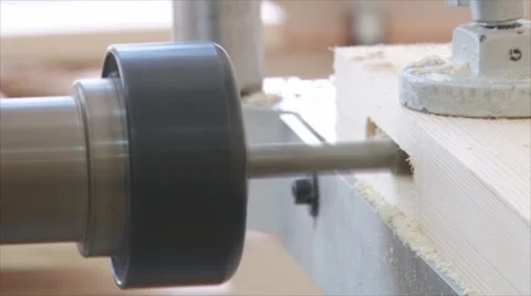 Woodworking cleaning, drill Stock Footage 40523986