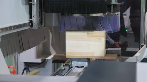 Woodworking cnc machine Stock Footage 79576094