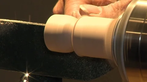 Woodworking with a cnc-machine Stock Footage 82010886