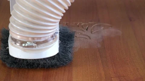 Woodworking CNC router machine cuts a pattern on a piece of wood. Stock Footage 186936473