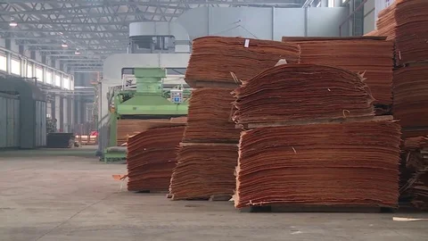 Woodworking complex. Finished goods warehouse. Plywood production. Stock Footage 79160865