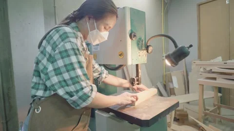 Woodworking Craftsmanship in Action Video stock 318917400