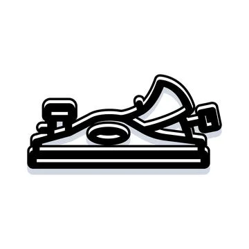 Woodworking hand plane tool for carpentry workshop Stock Illustration