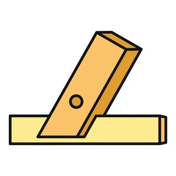 Woodworking hand plane tool for carpentry craft Stock Illustration
