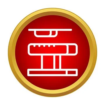 Woodworking hand tool icon in a red circle Ilustración de archivo