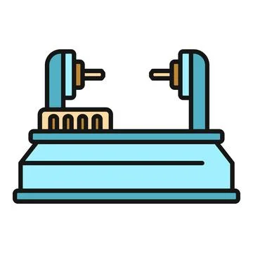Woodworking lathe machine icon for carpentry workshop tools イラスト素材