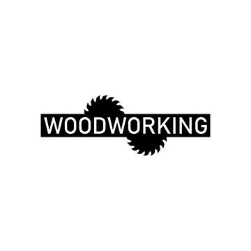 Woodworking logo. Vector for carpentry, woodwork, lumberjack, woodcraft. Stock Illustration