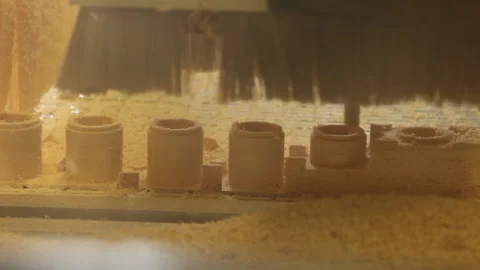 Woodworking machine in action Stock Footage 168330185