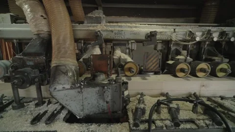 Woodworking machine in the carpentry shop. Stock Footage 321181667