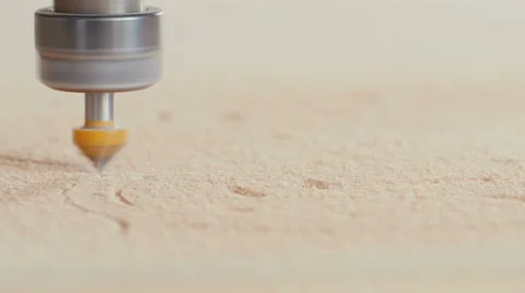 Woodworking. Machine for embossing on board Stock Footage 62443925