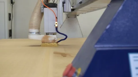 The woodworking machine. 库存影片 92299728