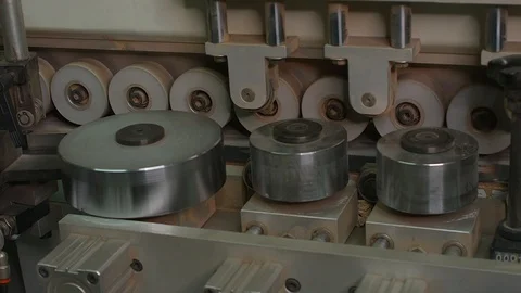 Woodworking on a machine Stock Footage 95773022