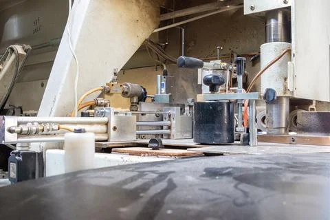 Woodworking Machine in Need of Care Stock Photos