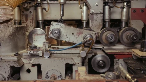 Woodworking machine in the shop. Stock Footage 85068936