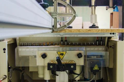 Woodworking machine work Stock Photos