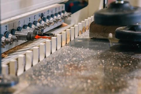 Woodworking machine work Stock Photos