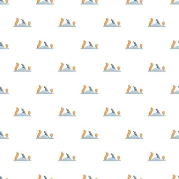 Woodworking plane tool pattern on white background イラスト素材