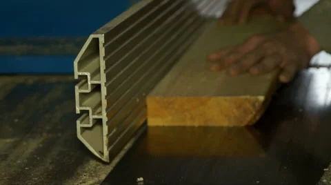 Woodworking process close op shot. Video stock 68083049