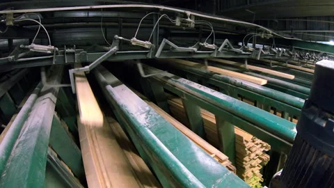 Woodworking production with computerized automatic equipment. Video stock 169332508