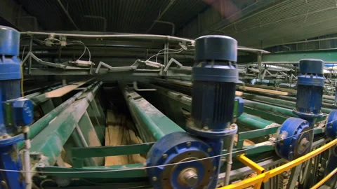 Woodworking production with computerized automatic equipment. Video stock 169332638