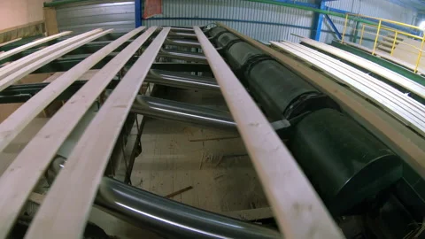 Woodworking production with computerized automatic equipment. Video stock 169332662