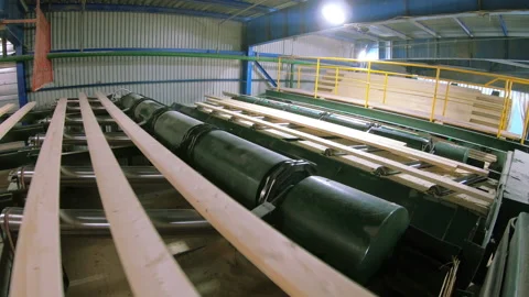 Woodworking production with computerized automatic equipment. Video stock 169332758