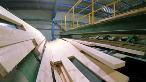 Woodworking production with computerized automatic equipment. Video stock 169332831