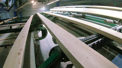 Woodworking production with computerized automatic equipment Video stock 169332928