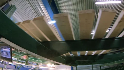 Woodworking production with computerized automatic equipment. Video stock 169332937
