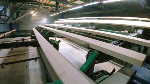 Woodworking production with computerized automatic equipment. Video stock 169332958