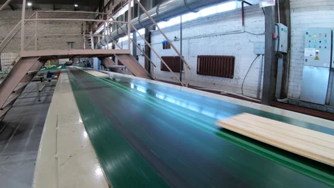 Woodworking production with computerized automatic equipment. Video stock 172204441