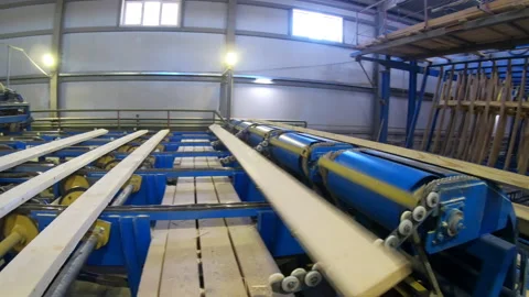 Woodworking production with computerized automatic equipment. Video stock 172206992