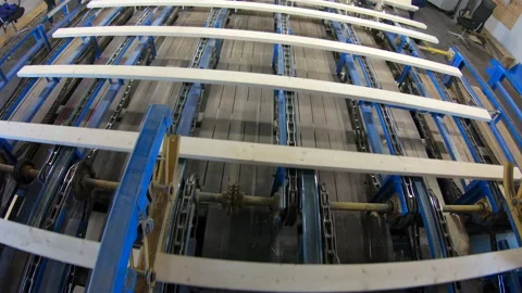 Woodworking production with computerized automatic equipment. Video stock 172208059