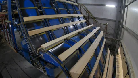 Woodworking production with computerized automatic equipment. Video stock 172208060